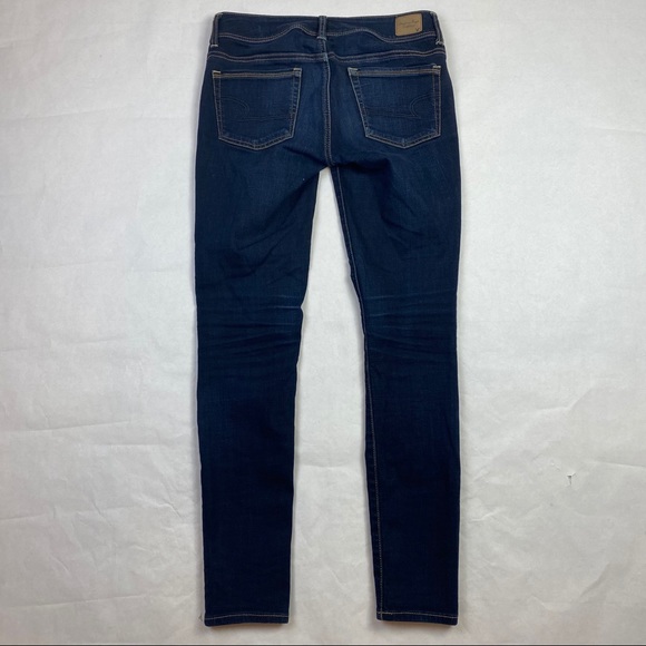American Eagle Dark Wash Super Stretch Skinny Jean - Picture 8 of 9